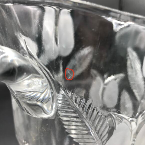 Vintage Fifth Avenue Crystal Frosted Etched Tulip Glass Pitcher Made in Poland - Picture 5 of 9